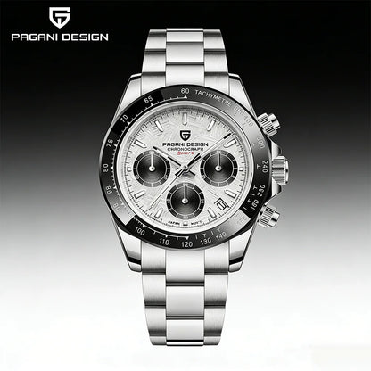 Pagani Design Top Brand Men's Sports Multifunctional Quartz Watch Sapphire Stainless Steel Waterproof Chronograph