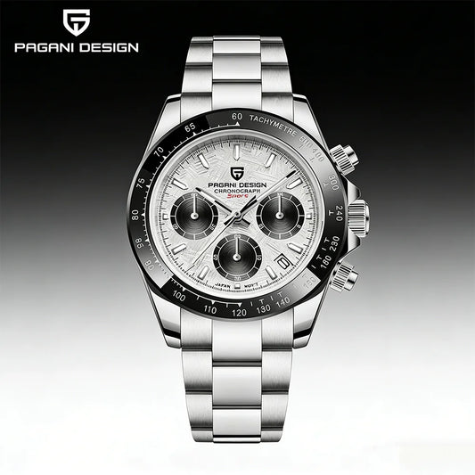 Pagani Design Top Brand Men's Sports Multifunctional Quartz Watch Sapphire Stainless Steel Waterproof Chronograph