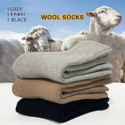 3pairs Merino Rabbit Socks Against Cold Snow Winter Warm Male Sox