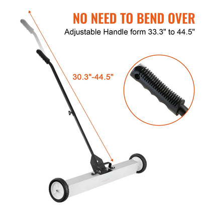 SucceBuy Rolling Magnetic Sweeper with Wheels