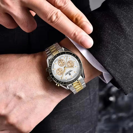 2026 New PAGANI DESIGN Moon Men's Watches Gold Luxury Quartz Watch For Men Speed Sports Chronograph Waterproof