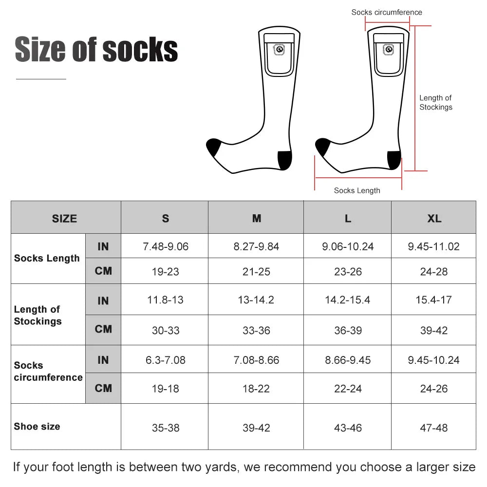 Savior Heated Socks Man Winter Rechargeable