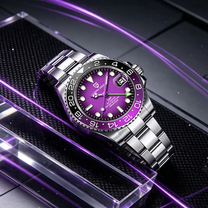 PAGANI DESIGN New GMT Men Watch Top Brand 40mm Mechanical Watch Sapphire Glass 100M Waterproof Automatic Wristwatch