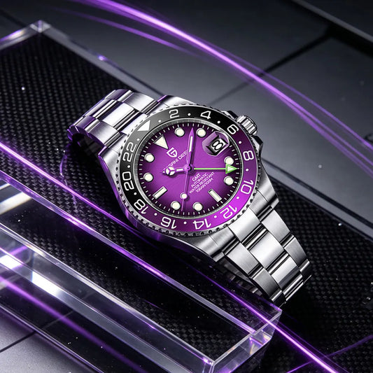 PAGANI DESIGN New GMT Men Watch Top Brand 40mm Mechanical Watch Sapphire Glass 100M Waterproof Automatic Wristwatch