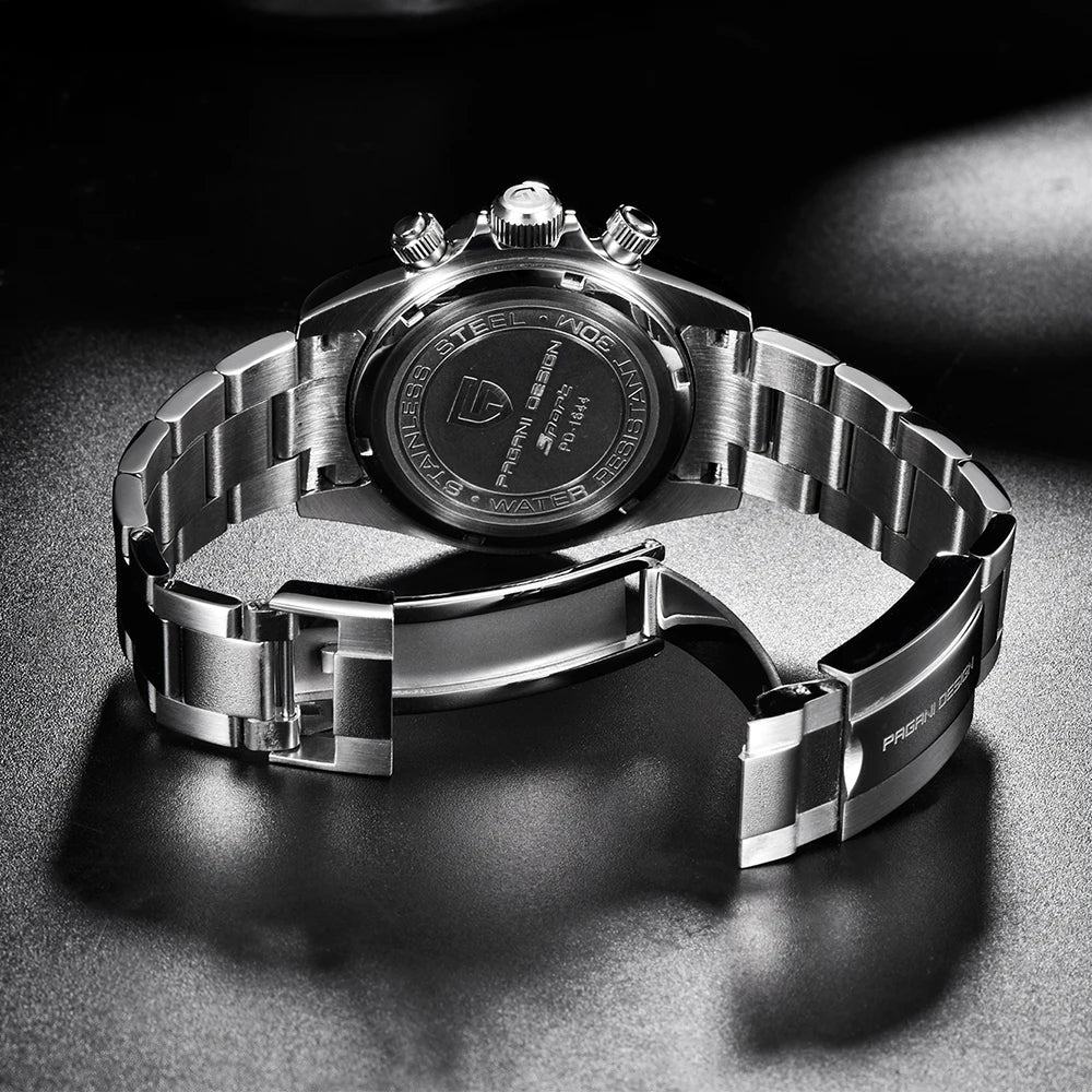 Pagani Design Top Brand Men's Sports Multifunctional Quartz Watch Sapphire Stainless Steel Waterproof Chronograph