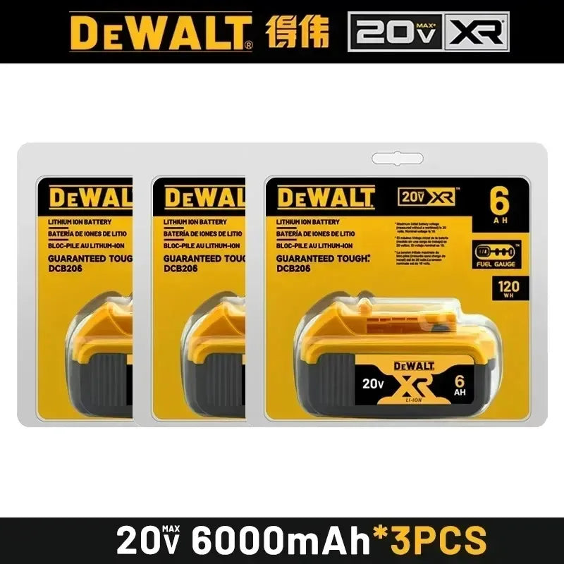 100% Original DeWalt Batteries 20V 6000mAh Li Ion Battery