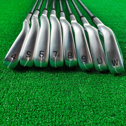 New Men's Golf Clubs 440 Silver Golf Irons Set 4-9W/U/ (8 pieces) Flex R/S/SR Steel/Graphite Shaft with Head Cover