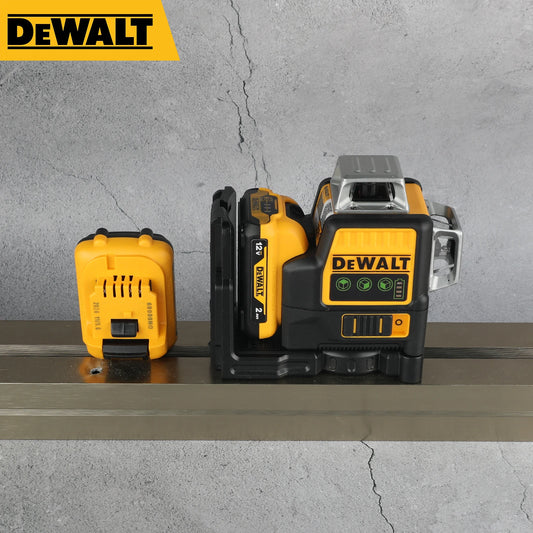 DEWALT 12V MAX Green Beam 3x360 Laser Level DW089LG, IP65 Waterproof Dustproof with Magnetic Bracket for Versatile Construction Leveling