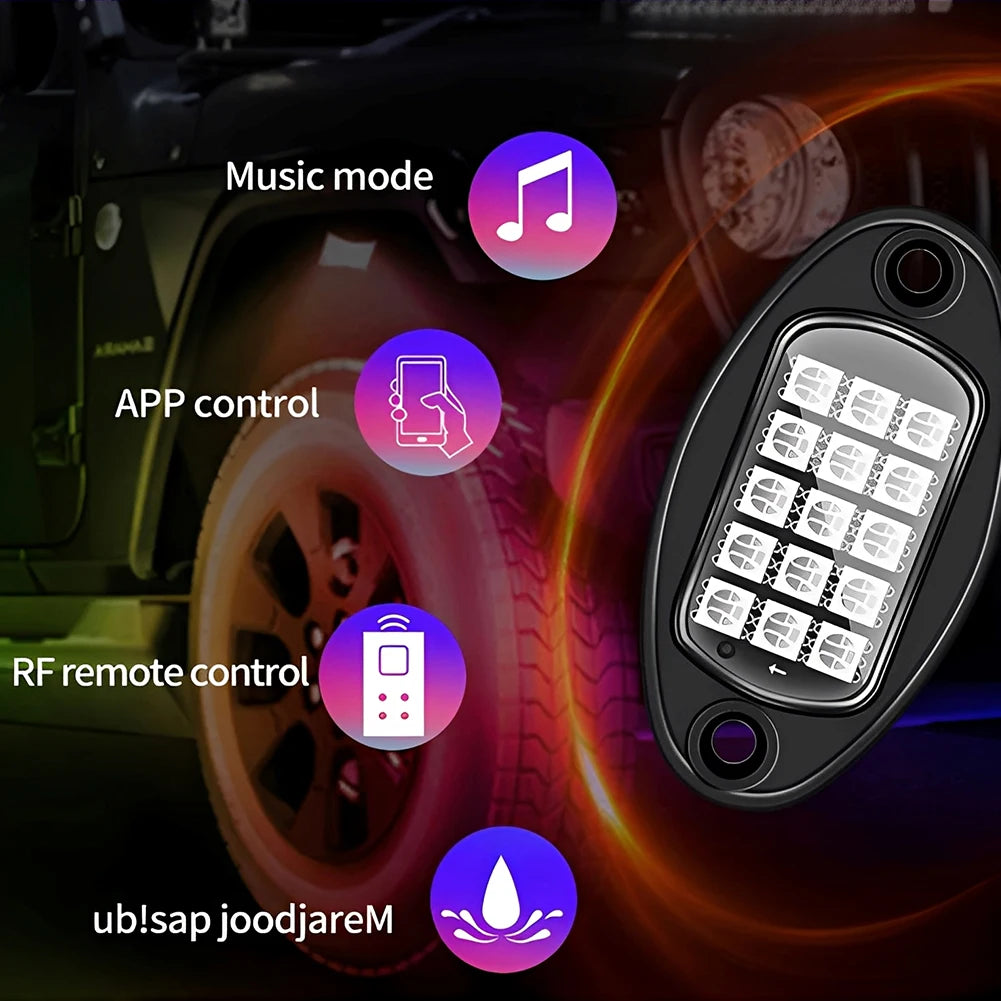Dynamic Multicolor Lights For Trucks SUV Golf Cart ATV RZR UTV Pickup Off Road