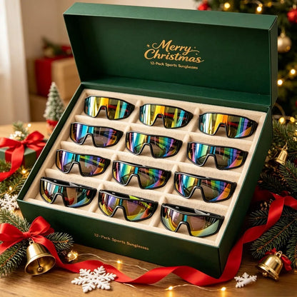 8003 Men's and Women's Sports Sunglasses 12-Piece Set,