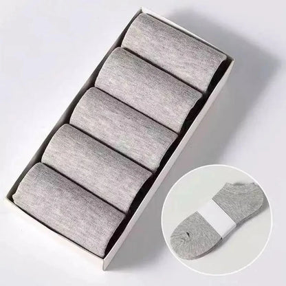 10pairs / Low Black And White Gray Cotton Socks Men's Socks