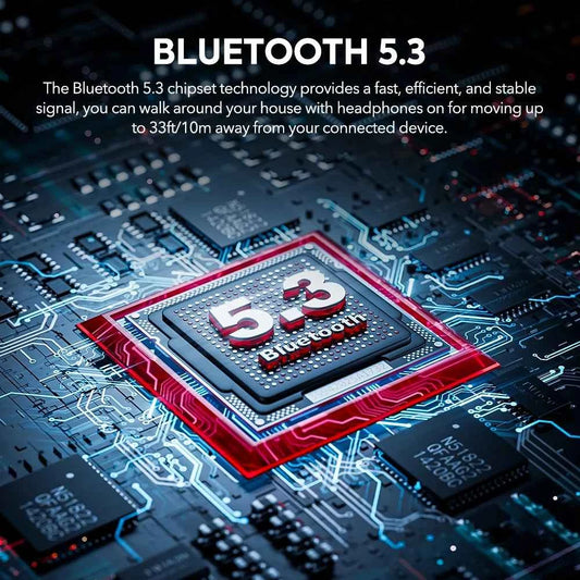 Mpow HC9 Bluetooth 5.3 Headset For Call Center Office Upgraded Wireless Headphones Noise Cancelling Mic