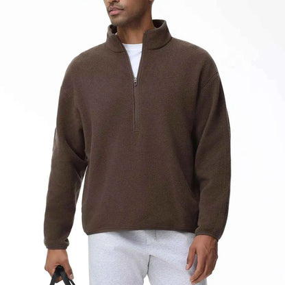 THE GYM PEOPLE Men's Half Zip Oversized Fleece Pullover