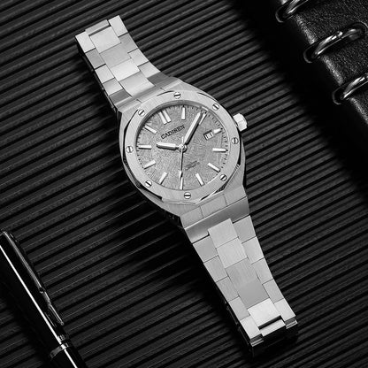 CADISEN Automatic Mens Watches Fashion Top Brand Stainless Steel Sapphire Glass MIYOTA 8215 Watch Men Mechanical Wristwatch