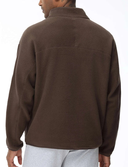 THE GYM PEOPLE Men's Half Zip Oversized Fleece Pullover