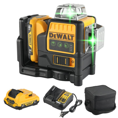 2026 Dewalt DW089LG 12V Vertical & Horizontal, 12 Line, Ideal for Indoor/Outdoor Project Lithium Green Laser Level 3 Sided 360°