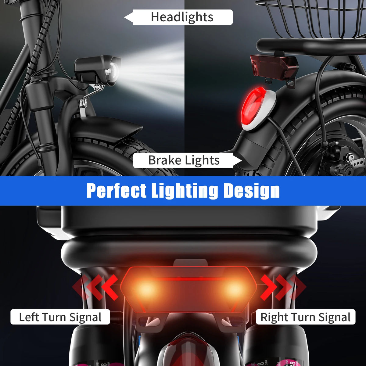 ASKGO 14 Inch Adult Electric Scooter with Seat, 1000W Peak, 25MPH Max Speed, 48V 15Ah Battery, 35 Miles Range, Dual Suspension & Dual Brake, Waterproof Rear Storage Box for Urban Commuting