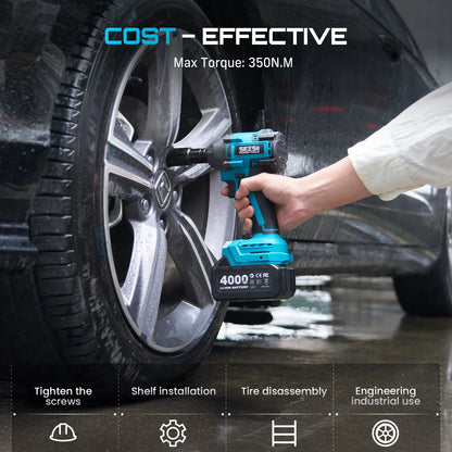 Seesii 3-In-1 Tool Combo Kit Rotary Hammer Drill Impact Wrench Angle Grinder Electric Brushless Cordless Battery