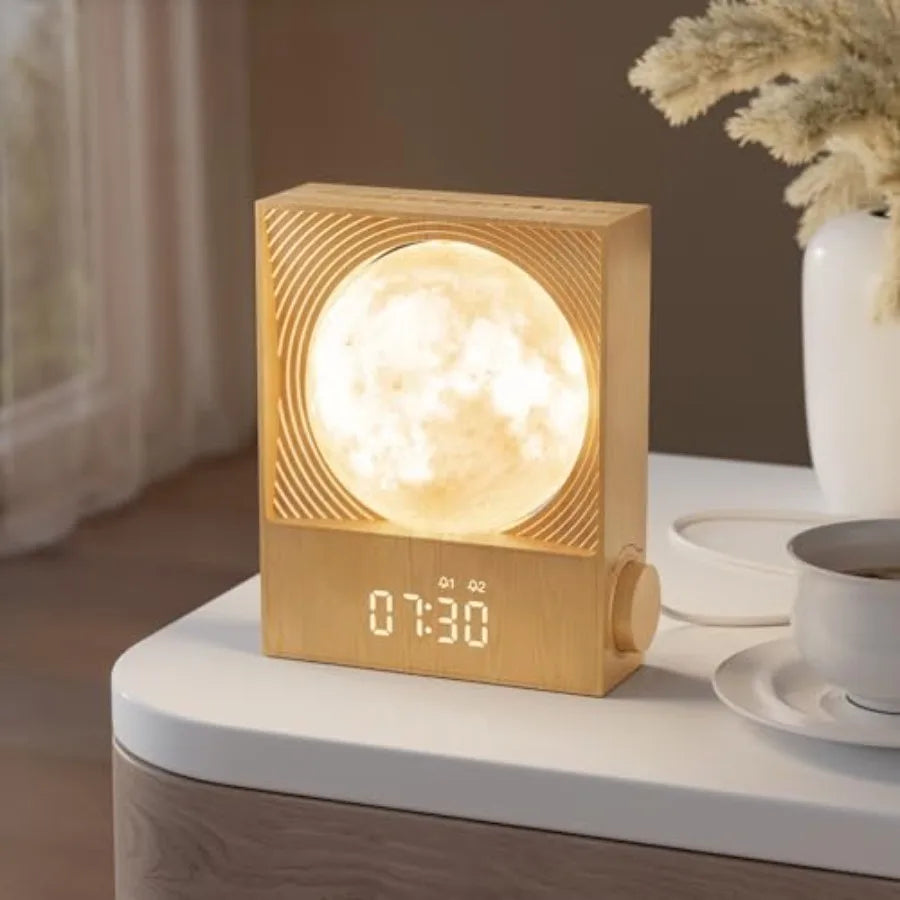 Sunrise Alarm Clocks for Heavy Sleepers, Night Lamp Clocks for Bedrooms with Moon Light, 10 Light Effects,
