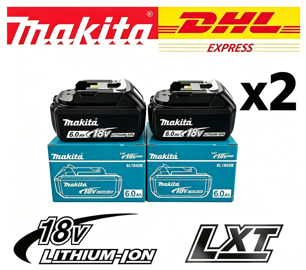%40 Genuine 6AH Makita BL1860 18V Battery Power Tools Li-ion Replacement BL1850 BL1840 for 18V Screwdriver with BMS TPCELL 18V