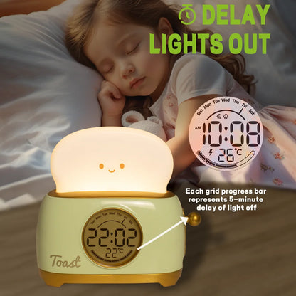 Kid Alarm Clock LED Night Light Digital Clock Children's Sleep Trainier For Home Bedroom
