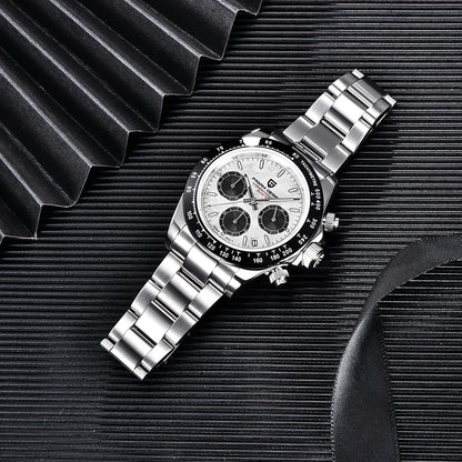 Pagani Design Top Brand Men's Sports Multifunctional Quartz Watch Sapphire Stainless Steel Waterproof Chronograph