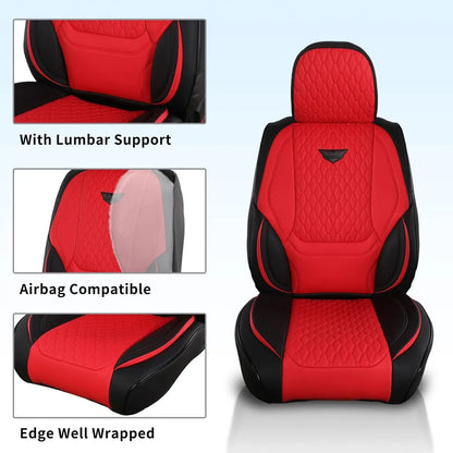 EKR Universal Car Seat Covers Full Set Waterproof Leather Auto Seat Protection All-Season Universal Fit Most Car Sedan SUV