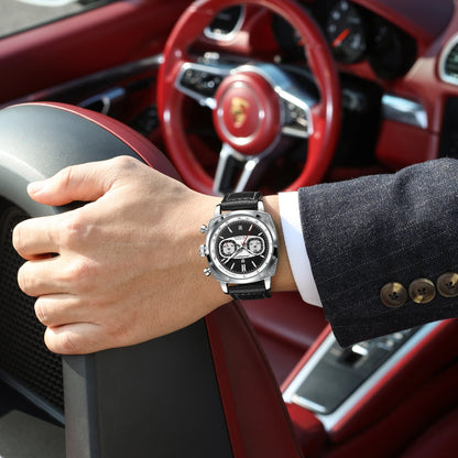 POEDAGAR Fashion Original Men Wristwatch Luminous Waterproof Date Chronograph