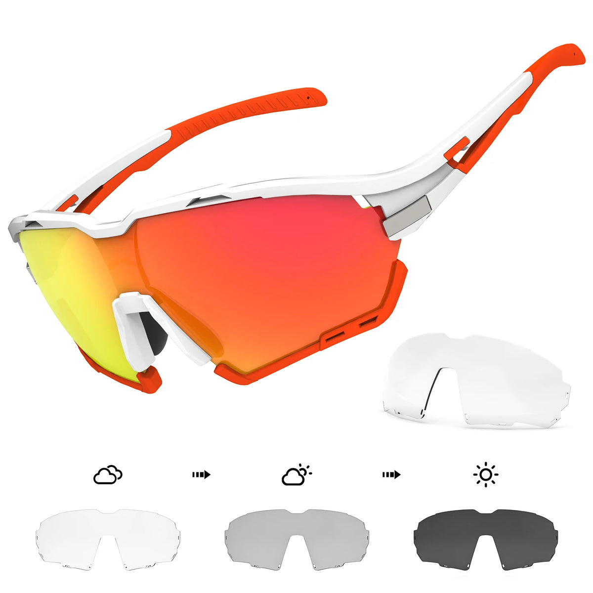 Cycling Photochromic Glasses & Polarized Sunglasses Men Women MTB Road Bike Riding Hiking Glasses