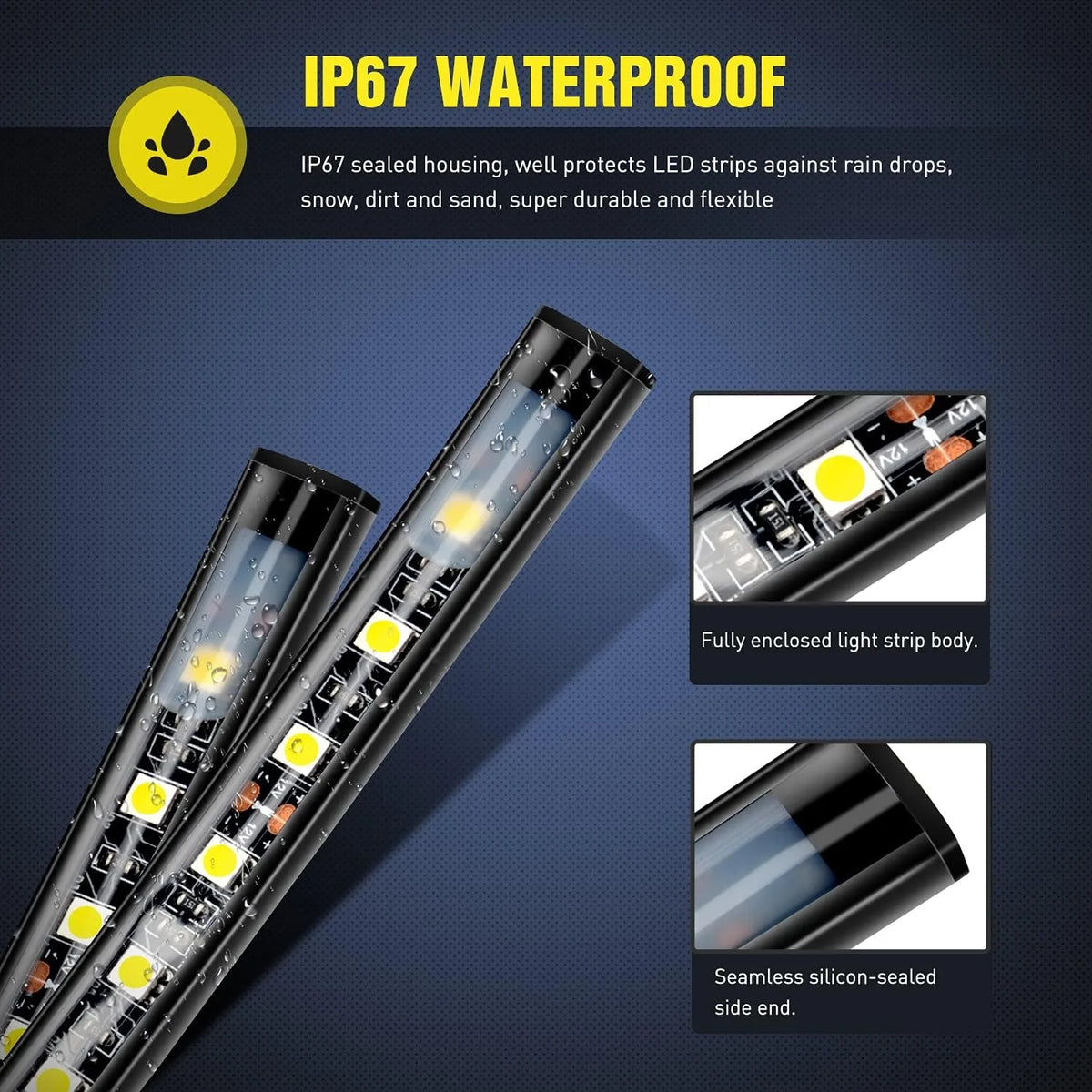 Nilight 2PCS 60 Inch 180 LED Truck Bed Light Kit, Waterproof Cargo LED Strip Lights with On/Off Switch