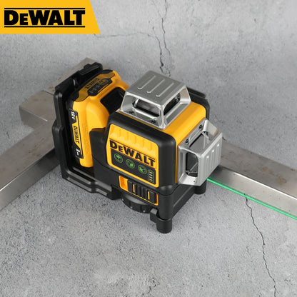 DEWALT 12V MAX Green Beam 3x360 Laser Level DW089LG, IP65 Waterproof Dustproof with Magnetic Bracket for Versatile Construction Leveling