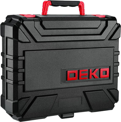DEKO Drill Set Tool Set with 8V Red Cordless Drill, Home Tool Kit with Drill,