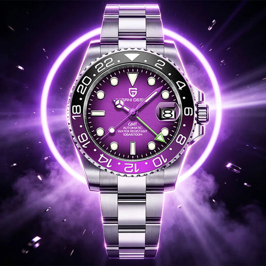 PAGANI DESIGN New GMT Men Watch Top Brand 40mm Mechanical Watch Sapphire Glass 100M Waterproof Automatic Wristwatch