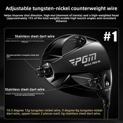 PGM Adjustable Tilt Angle Men's Professional Golf Club Men's Professional Golf Club Carbon Fiber Crown MG087