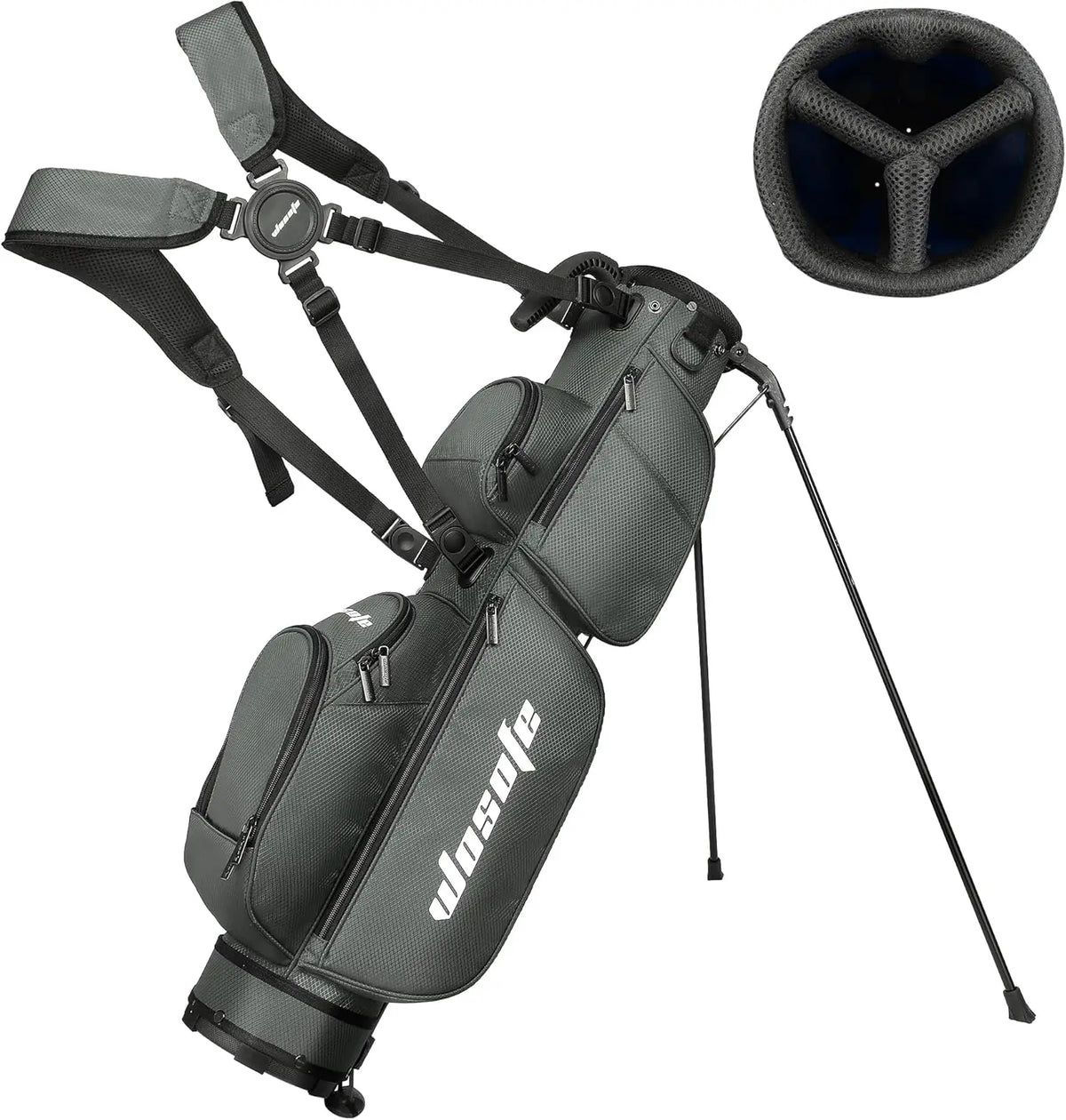 3-Way Dividers, Fits 5-9 Clubs - Small Sunday Lightweight Golf Stand Bag - for Men & Women,