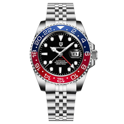PAGANI DESIGN New GMT Men Watch Top Brand 40mm Mechanical Watch Sapphire Glass 100M Waterproof Automatic Wristwatch