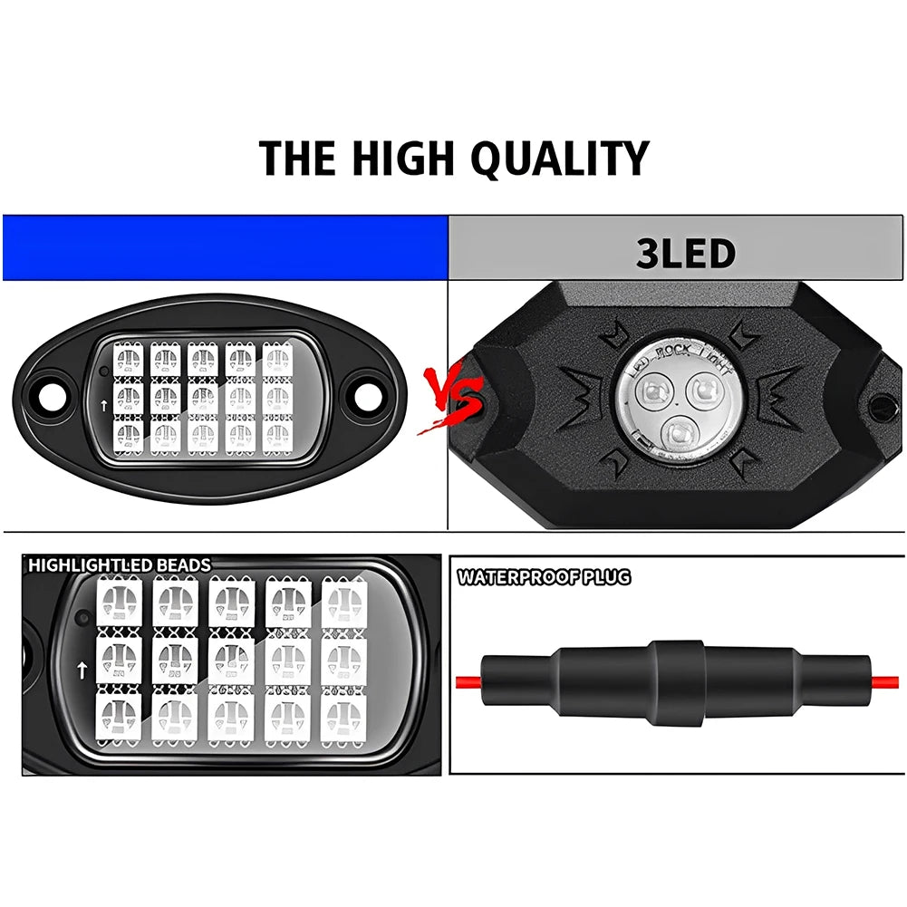Dynamic Multicolor Lights For Trucks SUV Golf Cart ATV RZR UTV Pickup Off Road
