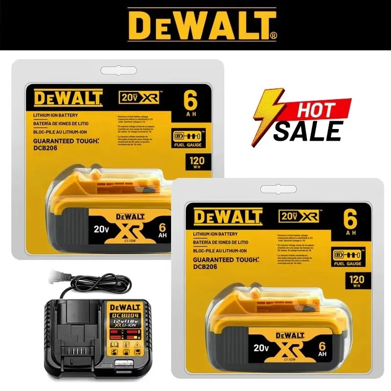 100% Original DeWalt Batteries 20V 6000mAh Li Ion Battery