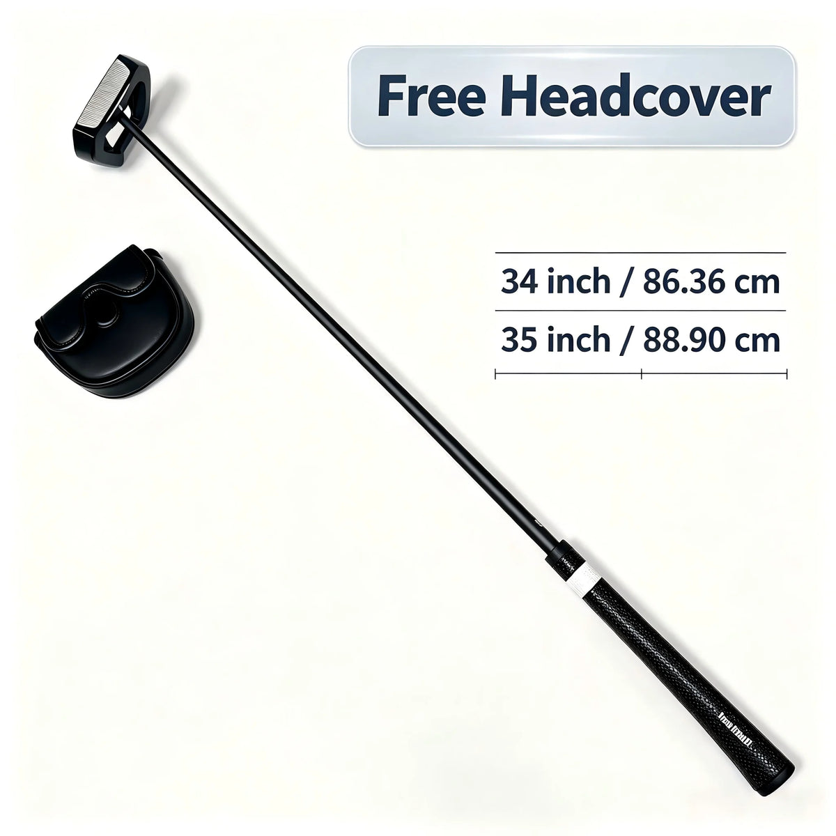 TWX Men Golf Mallet Putter Large Head 2° Pistol Grip Adjustable Weight Screw 34 35 Inch 3 Colors Optional with Headcover
