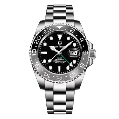 PAGANI DESIGN New GMT Men Watch Top Brand 40mm Mechanical Watch Sapphire Glass 100M Waterproof Automatic Wristwatch