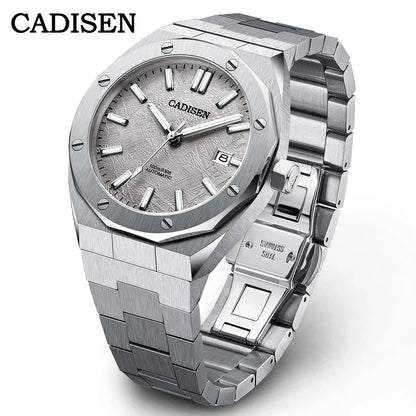 CADISEN Automatic Mens Watches Fashion Top Brand Stainless Steel Sapphire Glass MIYOTA 8215 Watch Men Mechanical Wristwatch