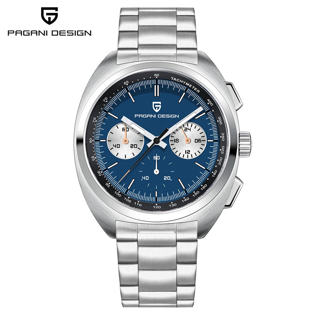 2026 Retro Luxury Men's Quartz Watches PAGANI DESIGN Sports Chronograph VK63 Watch For Men AR Sapphire Waterproof Leather Clock
