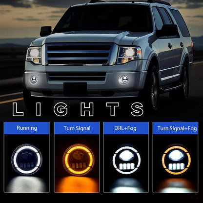 LED Fog Lights For Ford Expedition 2007-2014 LED DRL LightS for Ford Ranger 2008 - 2011 Fog Lamp Assembly Turn Signal Light