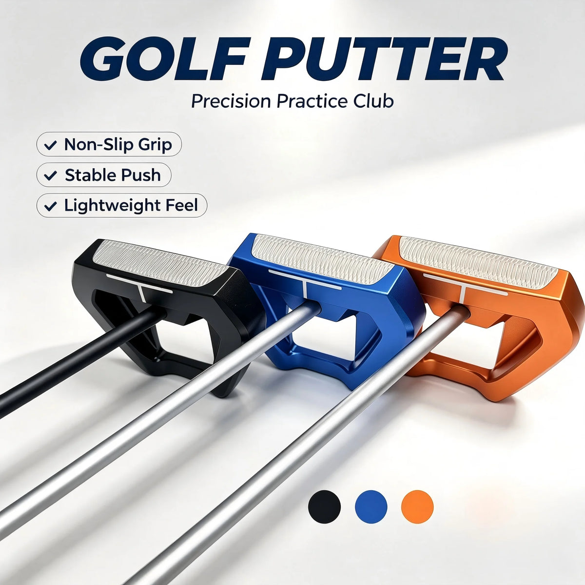 TWX Men Golf Mallet Putter Large Head 2° Pistol Grip Adjustable Weight Screw 34 35 Inch 3 Colors Optional with Headcover