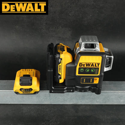 DEWALT DW089LG 12V MAX Green 3x360 Line Laser Level, 3 Sides 360° Horizontal and Vertical Beams with Self-Leveling for Indoor Outdoor