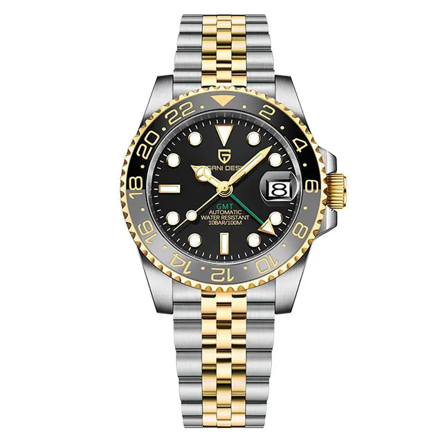 PAGANI DESIGN New GMT Men Watch Top Brand 40mm Mechanical Watch Sapphire Glass 100M Waterproof Automatic Wristwatch