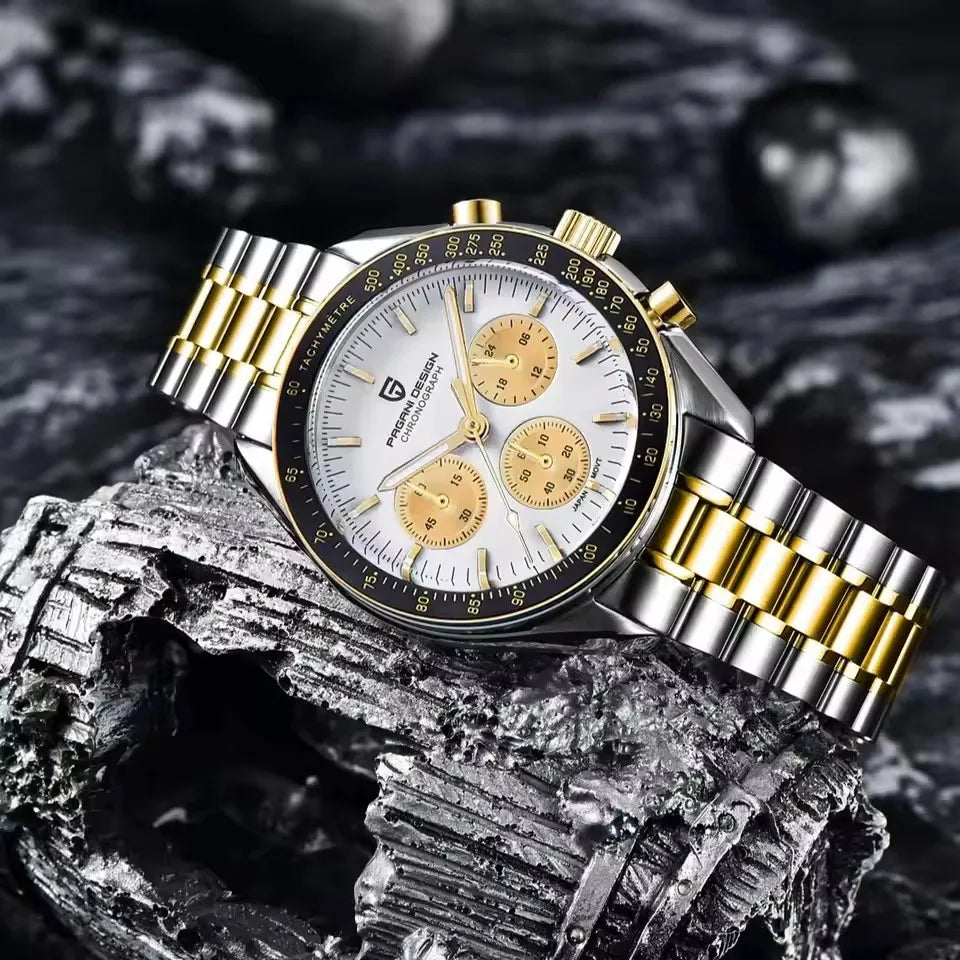 2026 New PAGANI DESIGN Moon Men's Watches Gold Luxury Quartz Watch For Men Speed Sports Chronograph Waterproof