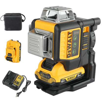 DEWALT 12V MAX Green Beam 3x360 Self-Leveling Laser Level DW089LG, Full Room Layout with Magnetic Bracket