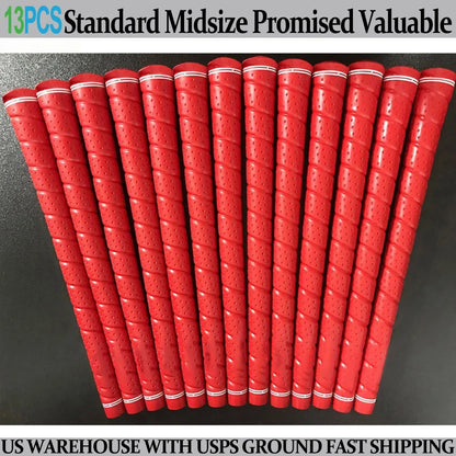 13PCs Golf Grip Tour Wrap Grip 60R Rubber Anti-slip Standard and Midsize New
