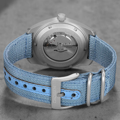 CADISEN TI-7 Autodyne Titanium Automatic Mechanical Watch Man Canvas Wristwatch